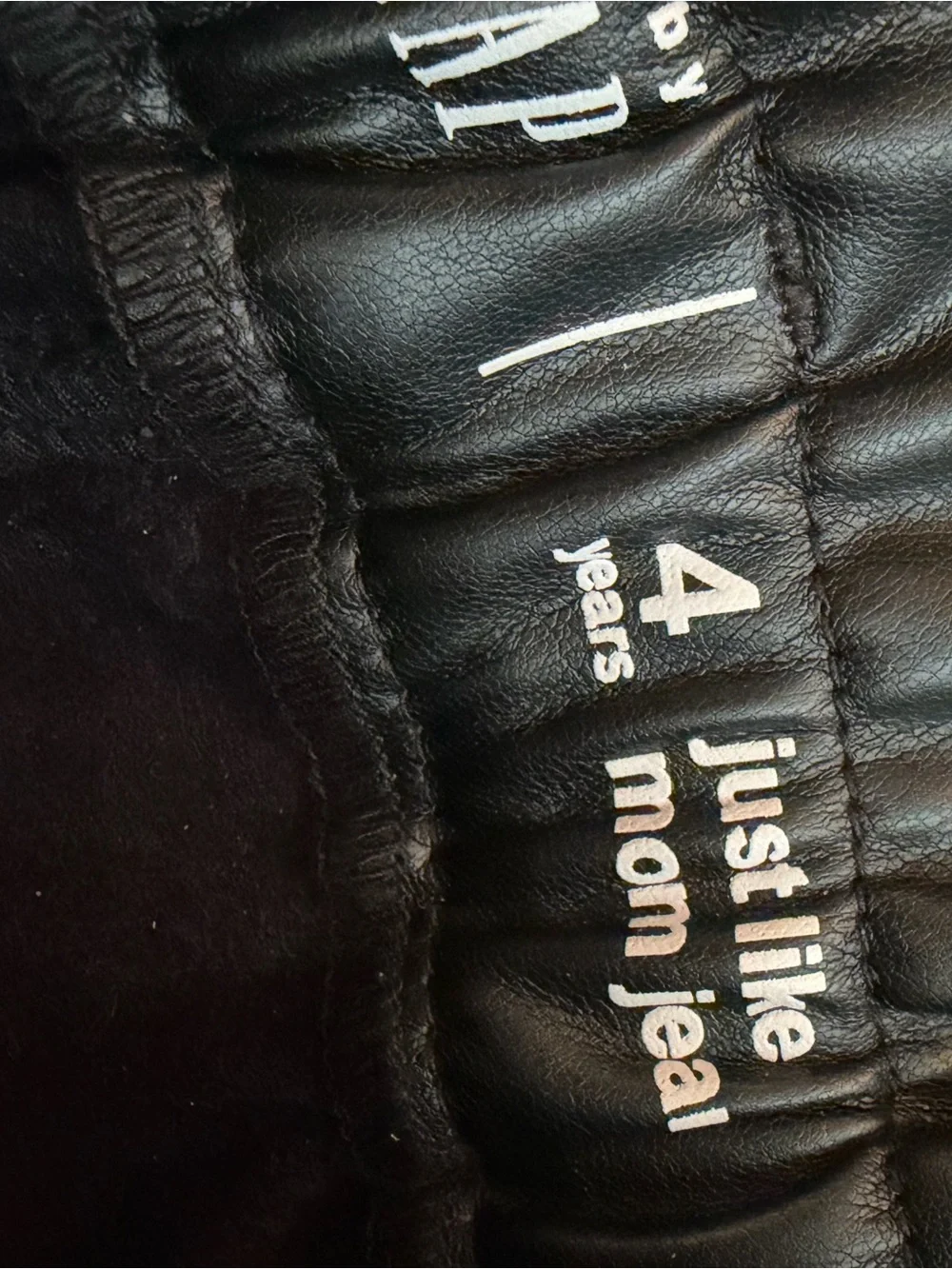 NWT- GAP Black Faux Leather Pants size 4T